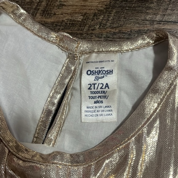 Osh kosh Shimmering Gold Pleated Dress - Picture 2 of 2